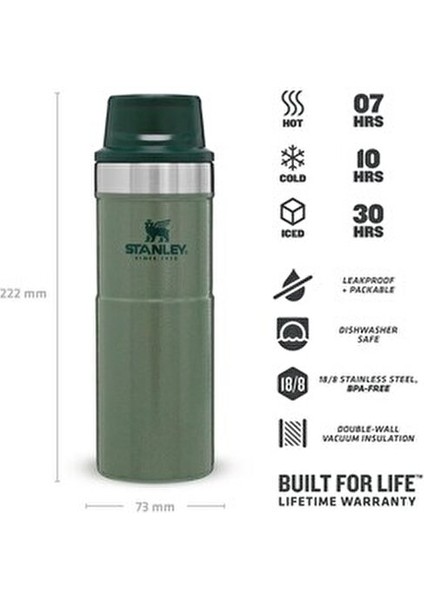 Classic Trigger Action Termos 0,47 L Yeşil fırsatları