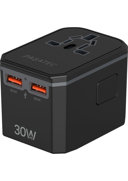 Rave Serisi Evrensel Seyahat Adaptörü Pd 30W + Qcx2 - Siyah fiyatları