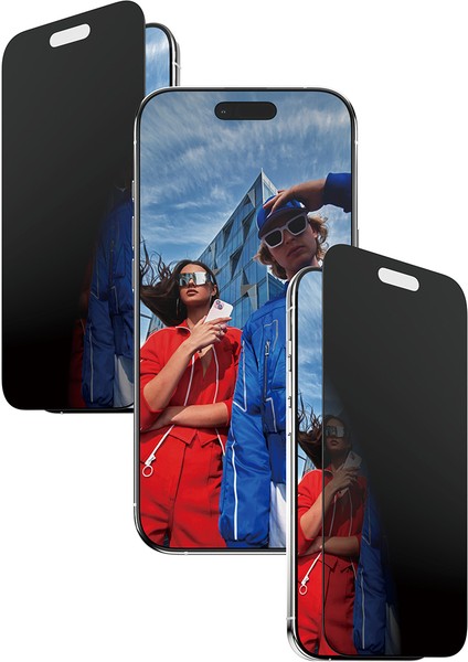 iPhone Air | Ultra-Wide Fit Çerçeve Aparatlı 2 Yönlü Gizli/hayalet Ekran Koruyucu