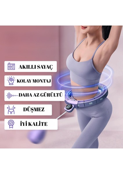 Akıllı Egzersiz Çemberi – Ayarlanabilir, Düşmeyen, Kalori Sayarlı Fitness Evde Spor Hulahhop modelleri