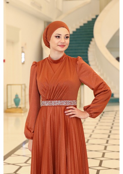 Parıltılı Dila Tesettür Büyük Beden Abiye fırsatları