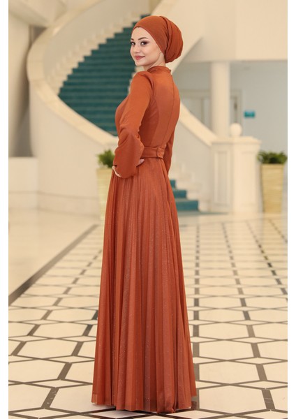 Parıltılı Dila Tesettür Büyük Beden Abiye indirimleri