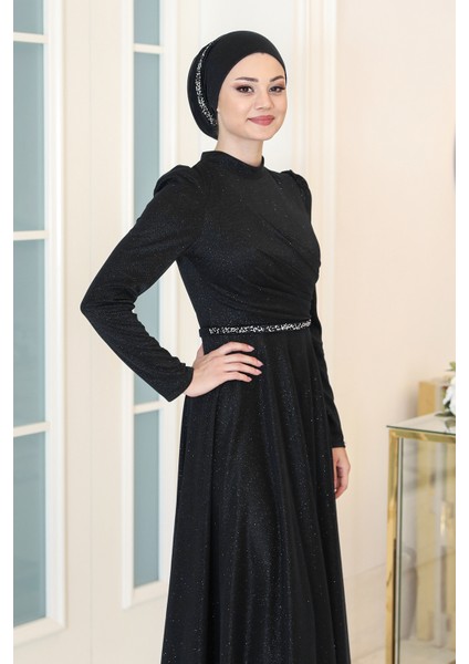 Parıltılı Işıl Tesettür Büyük Beden Abiye modelleri