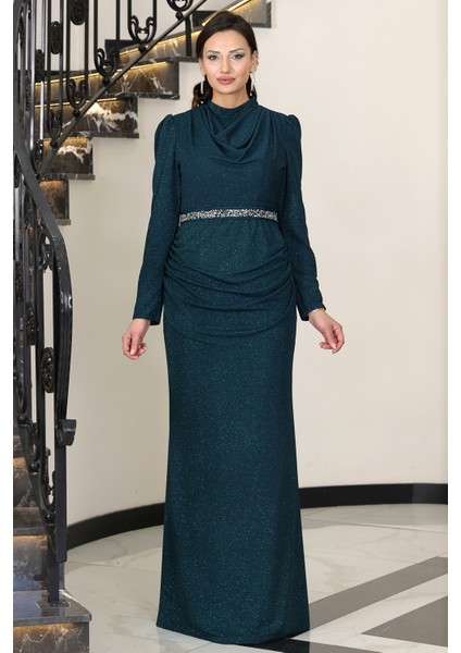 Şık Taş Detaylı Dilara Tesettür Abiye