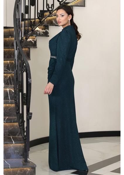 Şık Taş Detaylı Dilara Tesettür Abiye