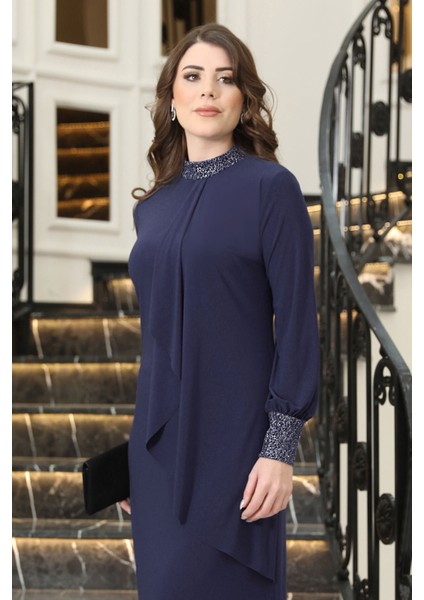 Sim Detaylı Efsane Tesettür Abiye Elbise fiyatları