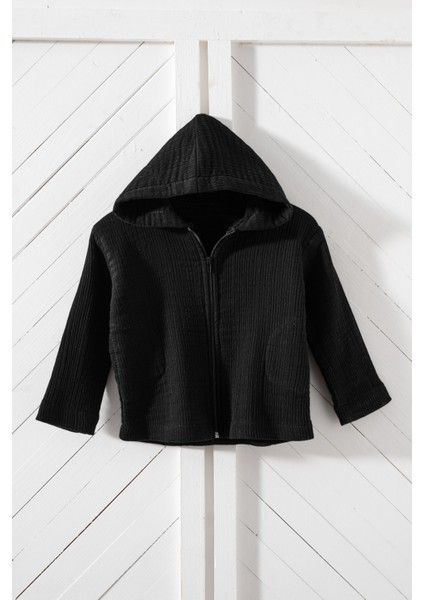 Müslin Çocuk Kapüşonlu Ceket