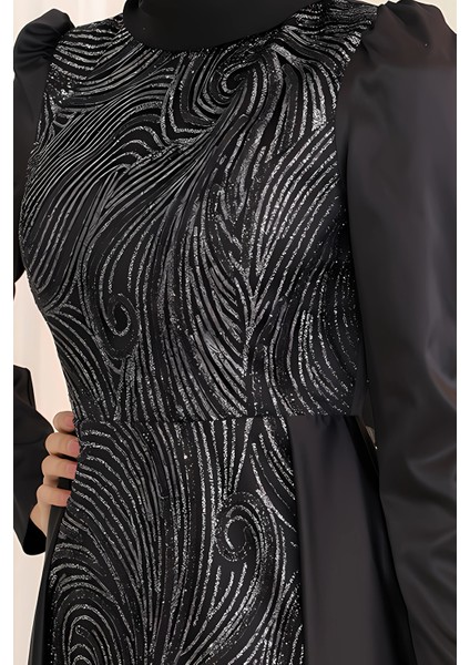 Taş Baskı Tasarım Saten Miray Abiye modelleri