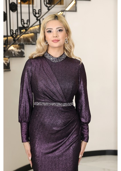 Şık Taş Detaylı Hürrem Tesettür Abiye fiyatları