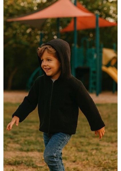 Müslin Çocuk Kapüşonlu Ceket