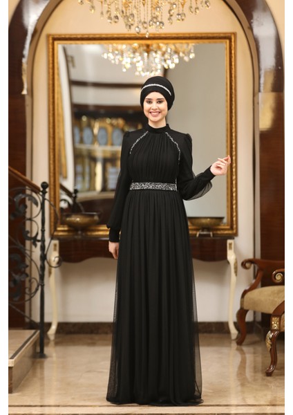 Büyük Beden Tül Efsane Abiye