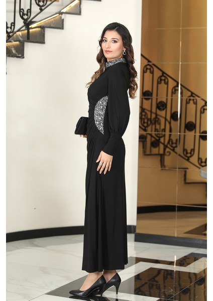 Taş Detaylı Lavinni Tesettür Abiye Elbise fırsatları