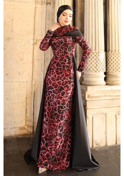 Frezya Parıltılı Şık Tesettür Abiye fiyatları