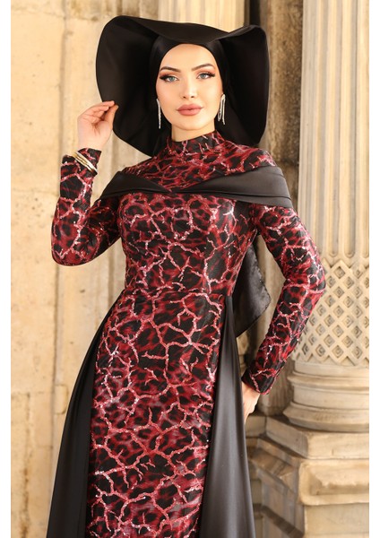 Frezya Parıltılı Şık Tesettür Abiye modelleri