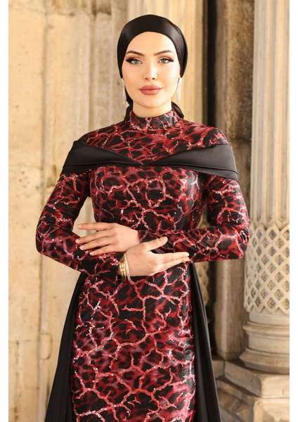 Frezya Parıltılı Şık Tesettür Abiye fırsatları