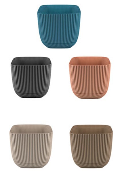 Mini Boy Renkli Mercan Kare Saksı Seti No1 Plastik Malzeme ile Modern Tasarım fiyatları