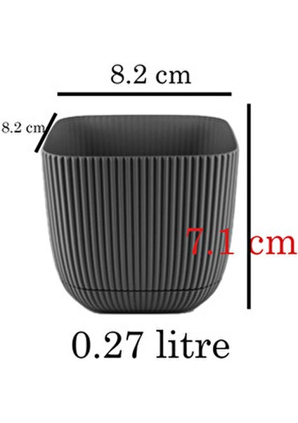 Mini Boy Renkli Mercan Kare Saksı Seti No1 Plastik Malzeme ile Modern Tasarım modelleri