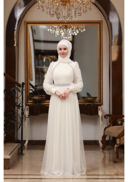 Büyük Beden Tül Efsane Abiye