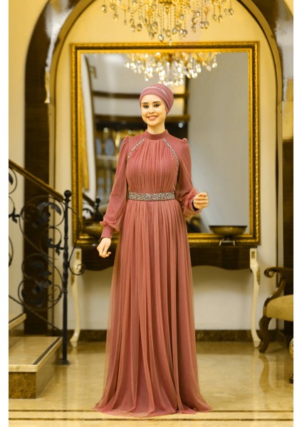 Büyük Beden Tül Efsane Abiye