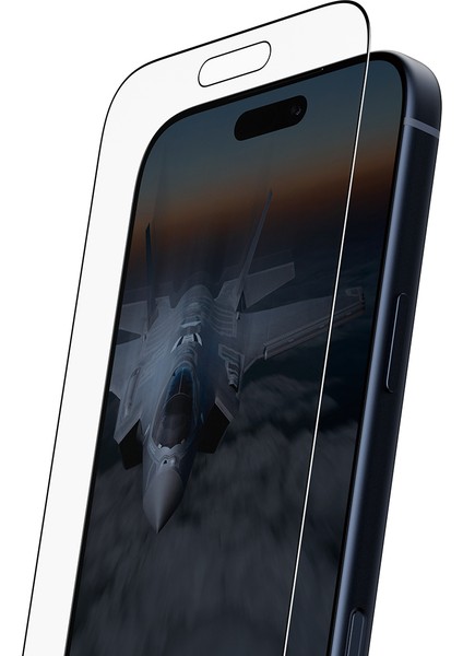 iPhone 17 Pro Max | Ultra-Wide Fit Stealth Siyah Çerçeveli Ekran Koruyucu - Fast Fit Uygulama Aparatlı