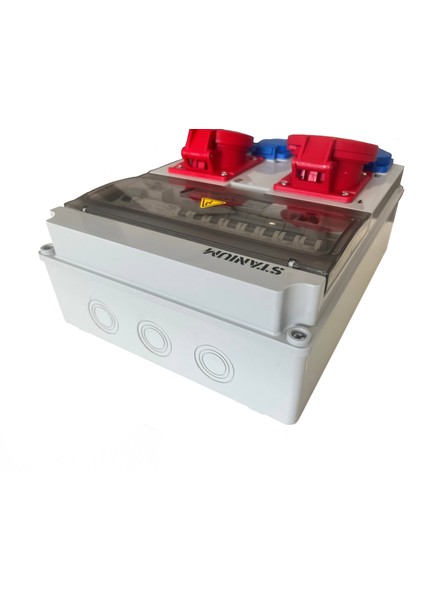 Stanıum 258104 IP54, 10KA, 11-22KW Trifaze Elektrikli Araç Kombinasyon Kutusu, 5X32A + 5X16A + 1X16A modelleri