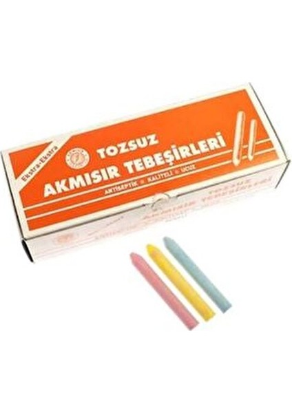 Tozsuz Renkli Tebeşir 100 Lü Kutu