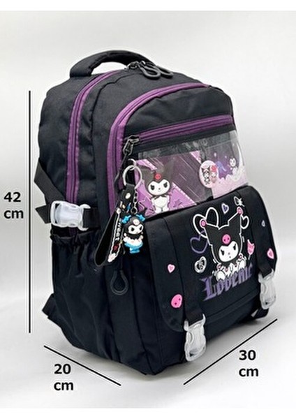 Kore Tarzı Aksesuarlı Termal Beslenmelik ve Kalemlikli Kız Çocuk Sırt Okul Çantası Seti fiyatları