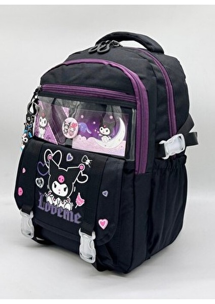 Kore Tarzı Aksesuarlı Termal Beslenmelik ve Kalemlikli Kız Çocuk Sırt Okul Çantası Seti fırsatları