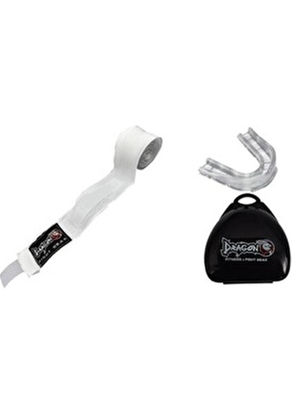 Dragon 99120 Profesyonel Kutulu Boks Dişliği ve 3,5 M Boks Bandaj Set Kick Boks Muaythai 3,5 mt
