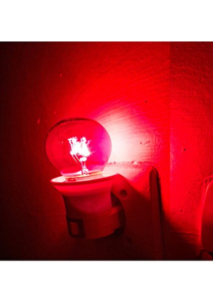 Kırmızı Akkor Flamanlı Top 10 Watt Gece Ampulü 2 Adet