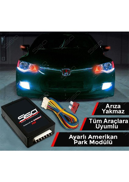 Ayarlı Amerikan Park Modülü Tüm Araçlara Uygun Sigortalı Yeni Nesil 12V +Motosiklet Uyumlu