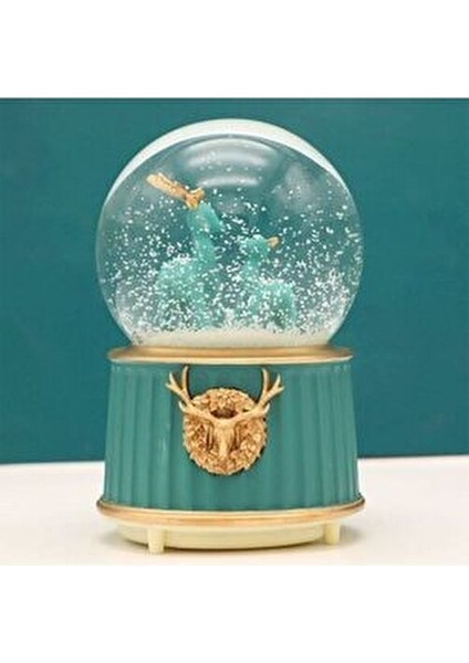 Geyikli Orta Boy Işıklı Müzikli Kar Küresi-Karışık fiyatları