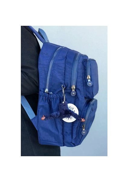 Çok Gözlü Geniş Hacimli Yağmur Suyu Itici Özellikte Fonksiyonel Lacivert Unisex Sırt Çantası modelleri