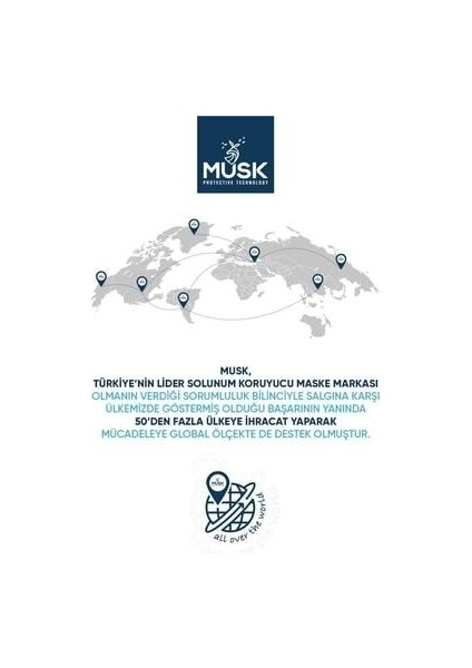 FFP2 Maske 10 Adet Turkuaz Meltblown Filtreli Esnek Kulak İpi ile Konforlu Kullanım