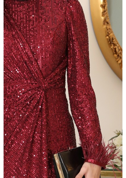 Parıltılı Büyük Beden Hüma Tesettür Abiye fiyatları