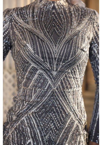 Gala Parıltılı Şık Tesettür Abiye fiyatları