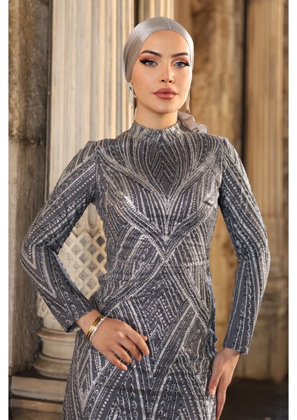 Gala Parıltılı Şık Tesettür Abiye modelleri