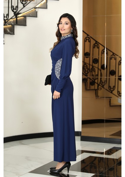 Taş Detaylı Lavinni Tesettür Abiye Elbise fırsatları