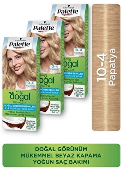 Kalıcı Doğal Renkler Saç Boyası 10-4 Papatya x 3 Adet