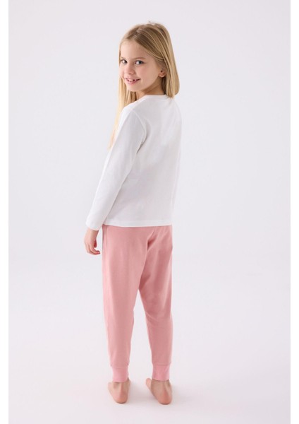 Kız Çocuk Pembe Uzun Kol Pijama Takım indirimleri