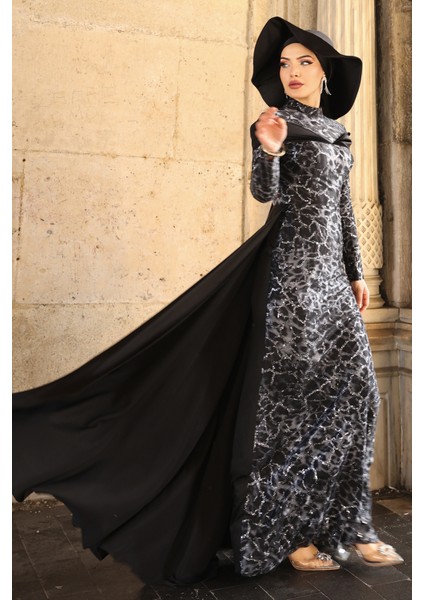 Frezya Parıltılı Şık Tesettür Abiye fırsatları