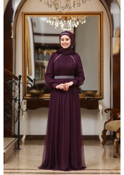 Büyük Beden Tül Efsane Abiye