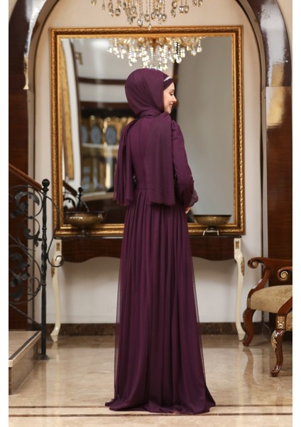 Büyük Beden Tül Efsane Abiye modelleri