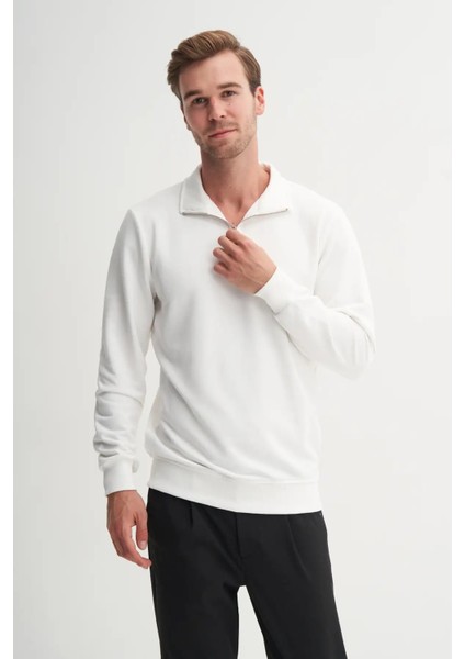 Regular Fit Dik Yaka Mevsimlik 3 Iplik SWEATSHIRT-53470 fiyatları