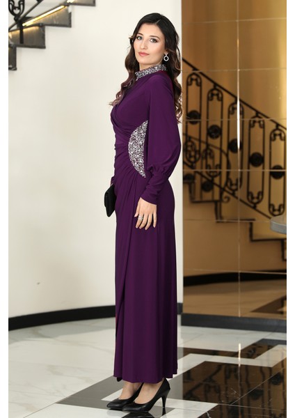 Taş Detaylı Lavinni Tesettür Abiye Elbise fırsatları