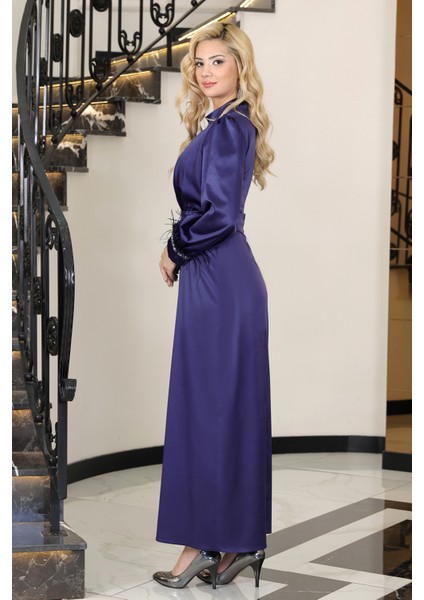 Kolları Tüy Detaylı Lara Büyük Beden Abiye modelleri