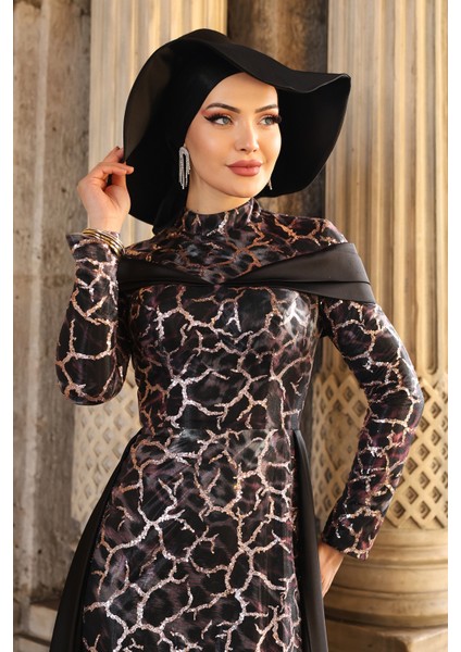 Frezya Parıltılı Şık Tesettür Abiye fırsatları