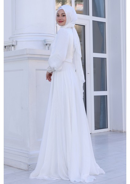 Omuz ve Kol Detaylı Yağmur Tesettür Büyük Abiye fırsatları