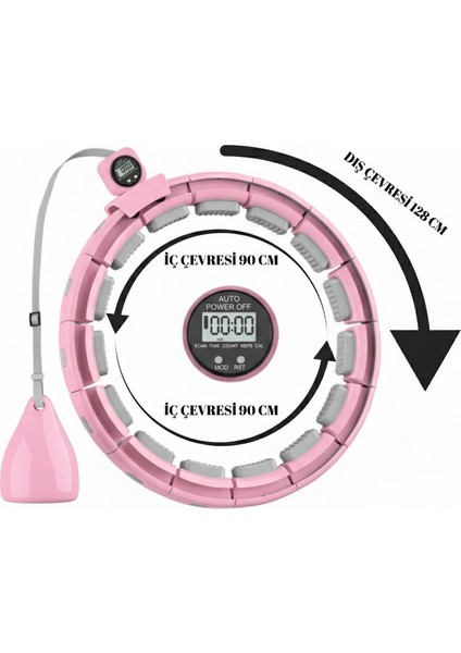Akıllı Egzersiz Çemberi – Ayarlanabilir, Düşmeyen, Kalori Sayarlı Fitness Evde Spor Hulahhop modelleri