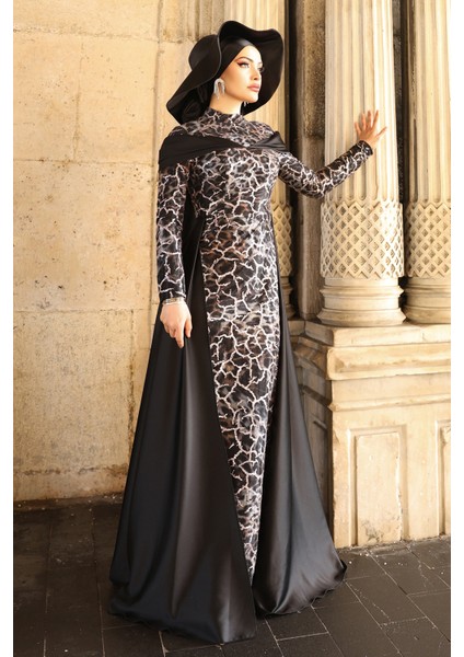 Frezya Parıltılı Şık Tesettür Abiye modelleri